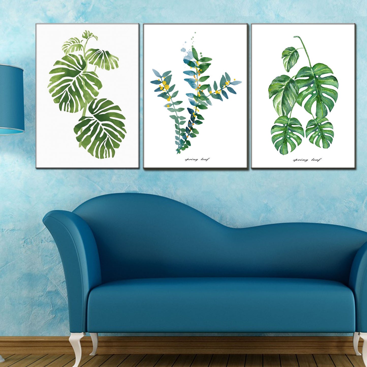 Canvas Painting, Spray Painting, Green Plants, Set Painting, Decoration Painting, Apartment Hotel With Painting, Oil Painting