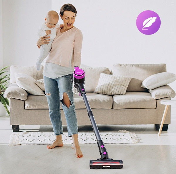 Homeika Cordless Vacuum Cleaner,23KPa 48mins Powerful Suction Vacuum LED Display,Lightweight Stick for HardFloor/Carpet/Pet Hair