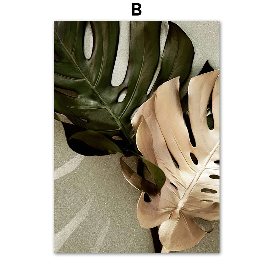 Nordic Tropical Green Plants Posters And