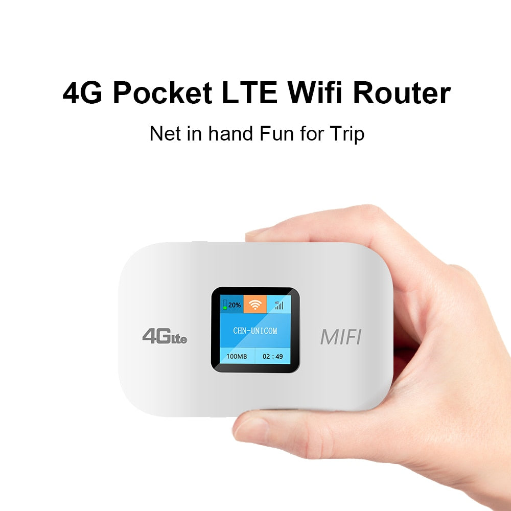 Benton Unlock 4G Lte Router Wireless Wifi Portable Modem Mini Outdoor Hotspot Pocket Mifi 150mbps Sim Card Slot Repeater 3000mah