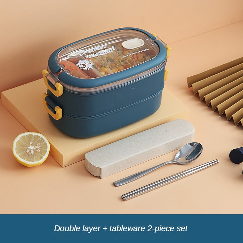 Multi-Layer Bento Box Japanese Style Portable Outdoor 304 Stainless Steel Thermal Lunch Box for Kids with Compartment Food Boxs