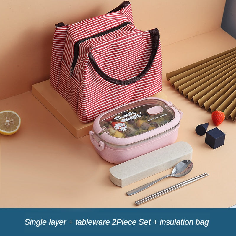 Multi-Layer Bento Box Japanese Style Portable Outdoor 304 Stainless Steel Thermal Lunch Box for Kids with Compartment Food Boxs