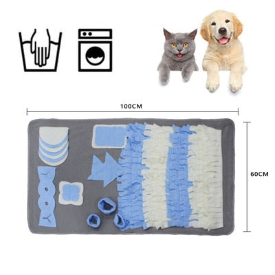 Dog Sniffing Training Mat Round Washable Blanket Pet Stress Training Relieving Nosework Mat Dog Product Supplies