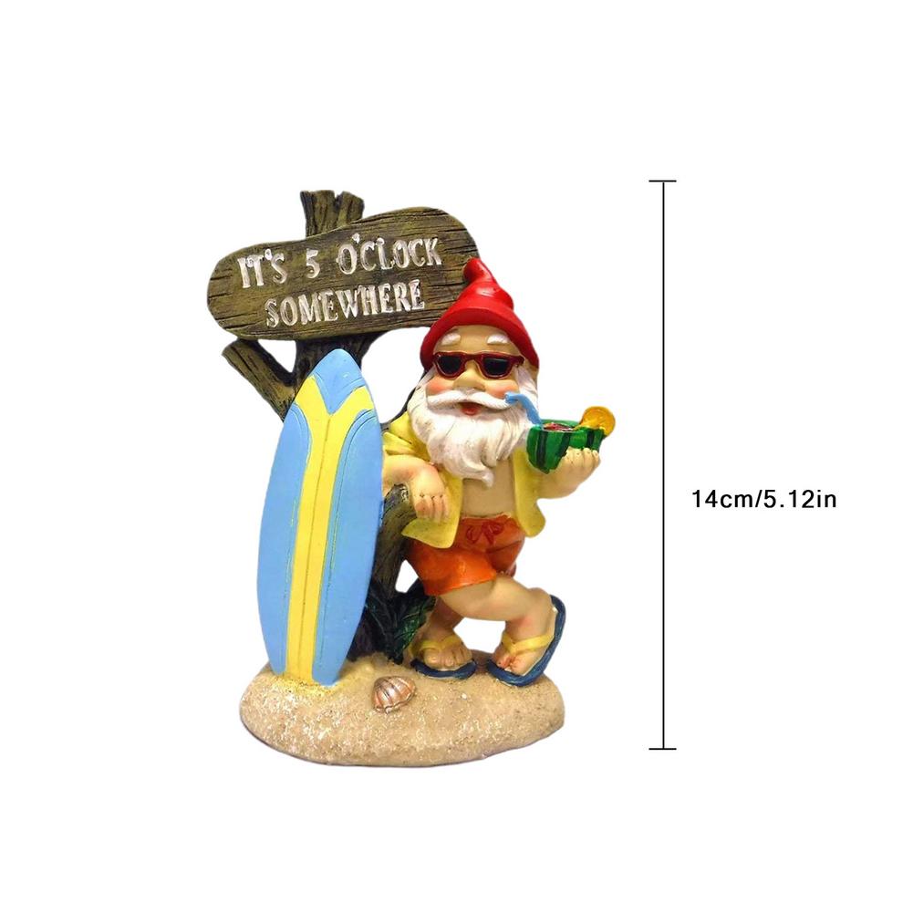 Funny Resin Garden Gnome Statue Hand-painted Naughty Dwarfs Figurines Home Lovely Crafts Garden Decoration For Birthday Gifts