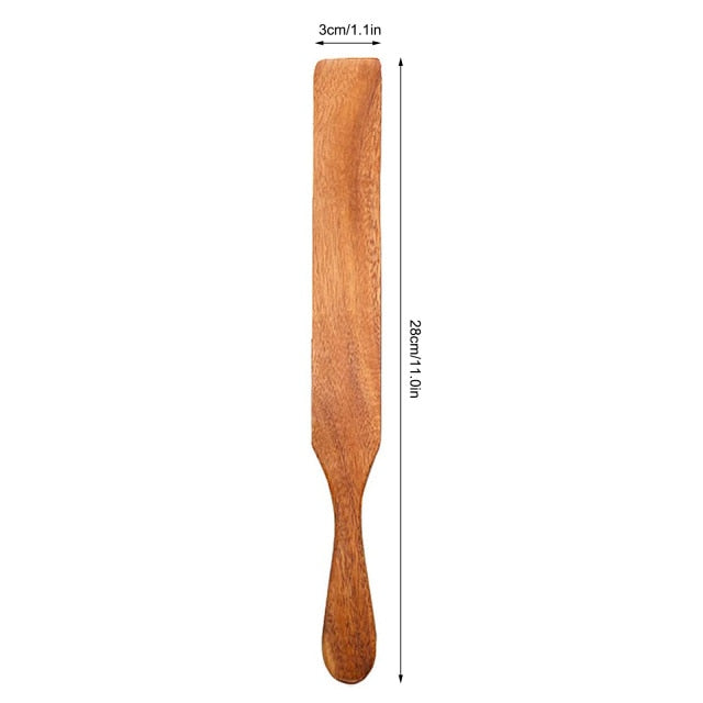 1-7pcs/set Teak natural wood tableware spoons