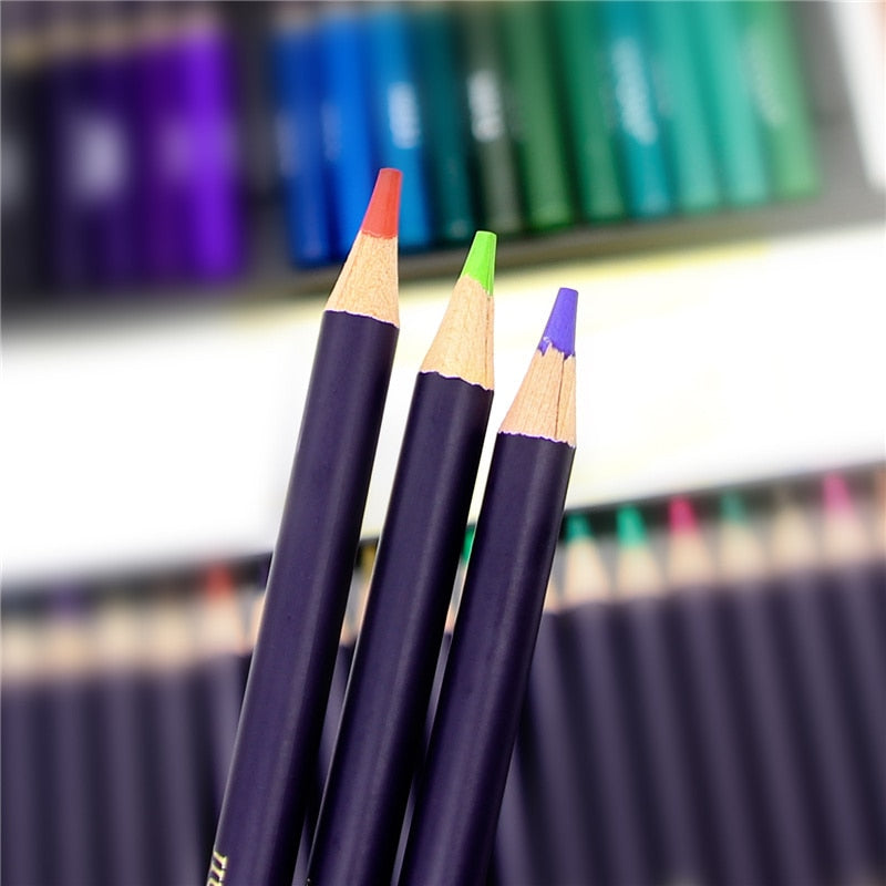 Watercolor Pencils Art Iron box Colored Pencil 36 48 72 100Colors lapis de cor Professional Pencils For Drawing School Supplies