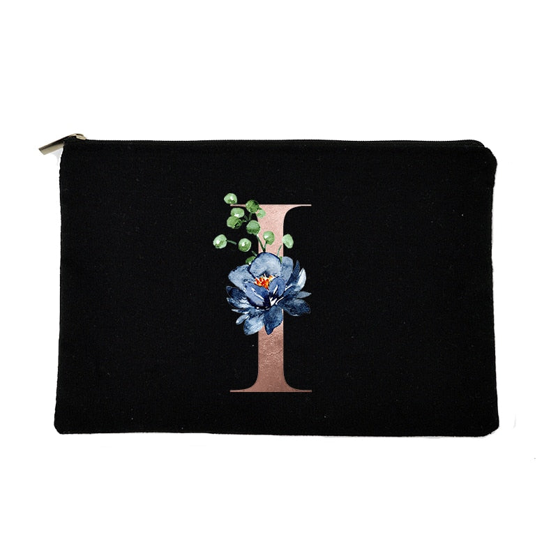 Letter Print Women Cosmetic Bag Bridesmaid MakeUp Case Beauty Toiletries Organizer Wash Storage Pouch Wedding Party Bride Gifts