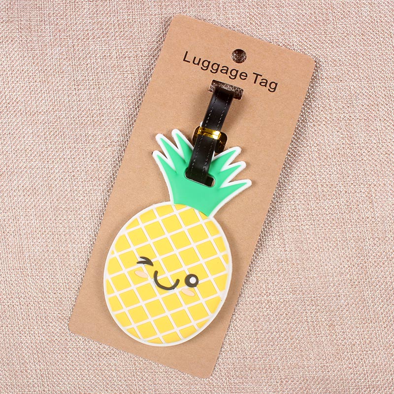 Pineapple Travel Accessories Creative Luggage Tag Silica Gel Suitcase ID Tags