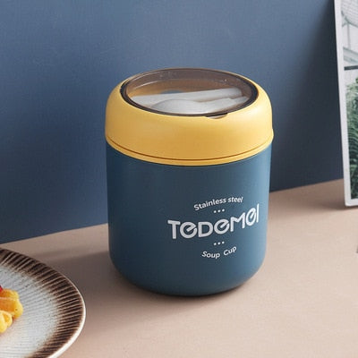 710ML Stainless Steel Lunch Box Drinking Cup With Spoon Food Thermal Jar Insulated Soup Thermos Containers Thermische lunchbox