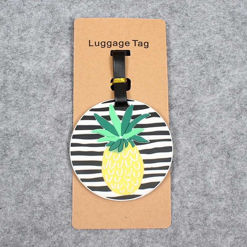 Pineapple Travel Accessories Creative Luggage Tag Silica Gel Suitcase ID Tags