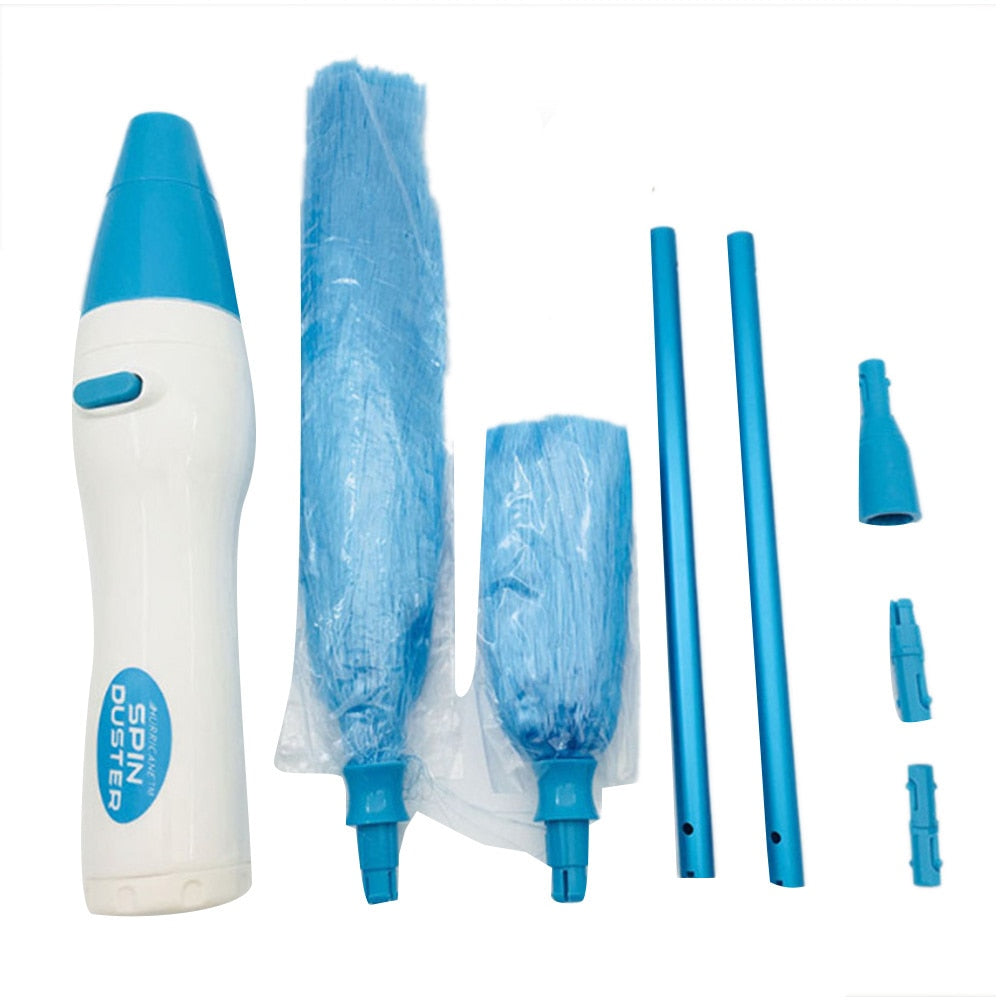 Rechargeable Electric Spin Feather Duster Brush Removal Adjustable Cleaning Brush 360° Dust Cleaner Household Cleaning Tool