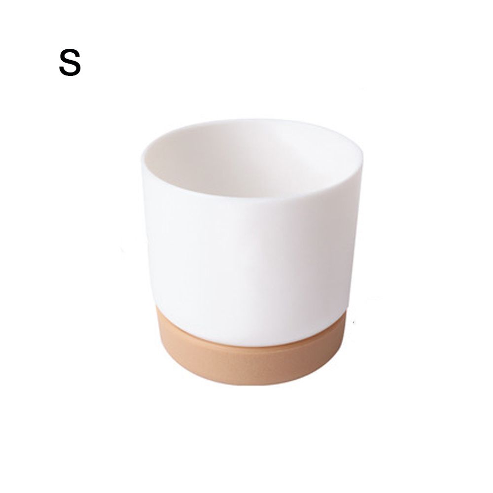 Automatic Water Absorption Plantpot Self Watering Lazy Flowerpot Round Double-layer Succulent Plant Small Green Plant Flowerpot