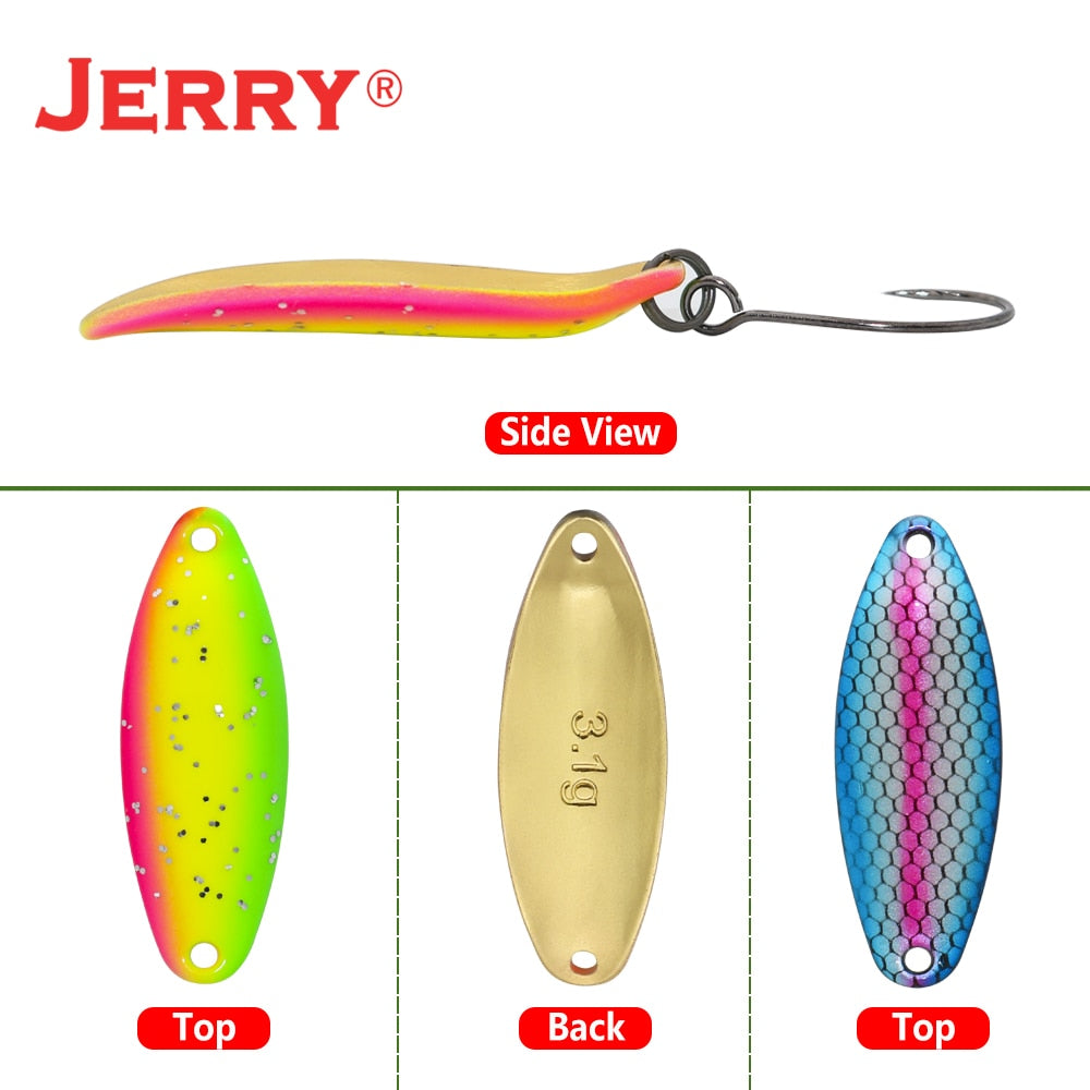 Jerry Mang Trout Area Fishing Lure Lrf Artificial Single Hook Wobbler Spinning Baits 3.1g Spoon For Trout Bass Pesca Tackle