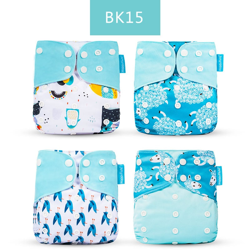 Baby Nappy 4Pcs/Set Diaper Cover Waterproof&Reusable Cloth Diaper