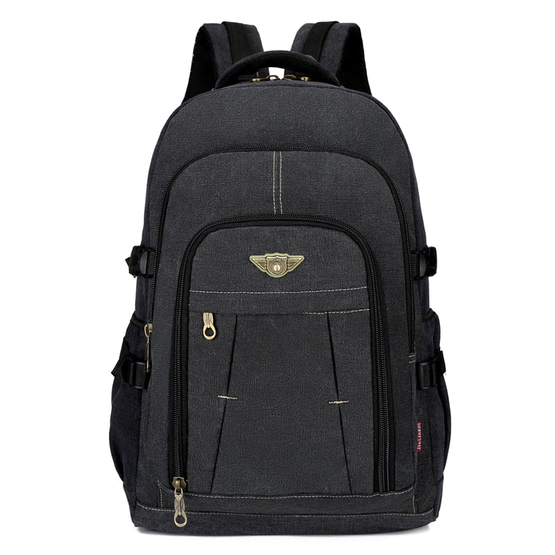 Laptop Canvas Backpack Men's Travel School Shoulder Bags Multifunction Rucksack Water Resistant Computer Backpacks For Teenager
