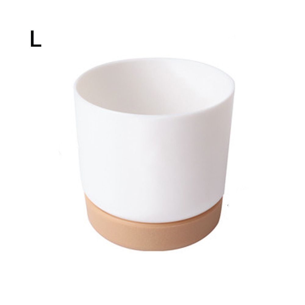 Automatic Water Absorption Plantpot Self Watering Lazy Flowerpot Round Double-layer Succulent Plant Small Green Plant Flowerpot