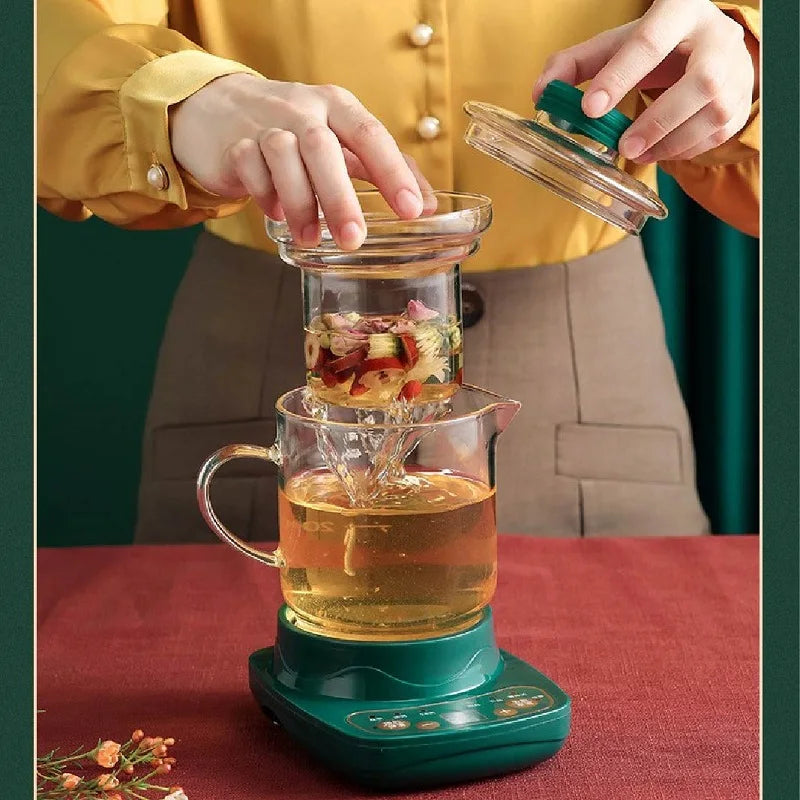 110V/220V Health Cup Home Electric Kettle Heating Cup Office Tea Maker 9.5h Appointment Electric Stew Cup Auto Keep Warm 600ml