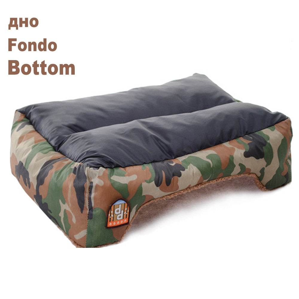 Big Large Hot Dog Bed for Large Medium Small Dogs Camo Plush Dog Bed House Baskets Mat Pet Beds for Dogs Cats Pet Prducts