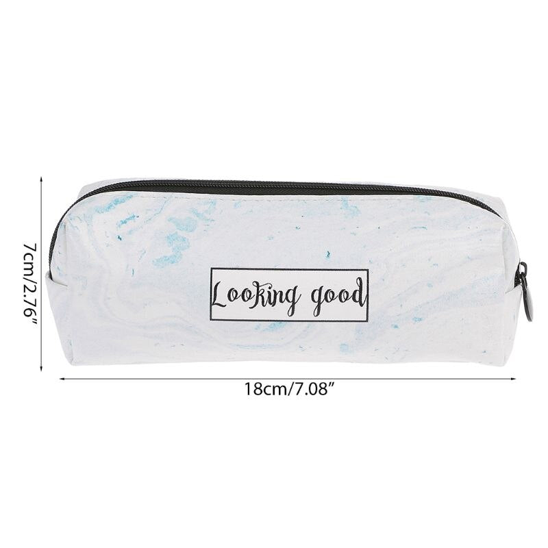 Marble Pencil Case Stationery School Supplies Storage Pencil Cases School Tools
