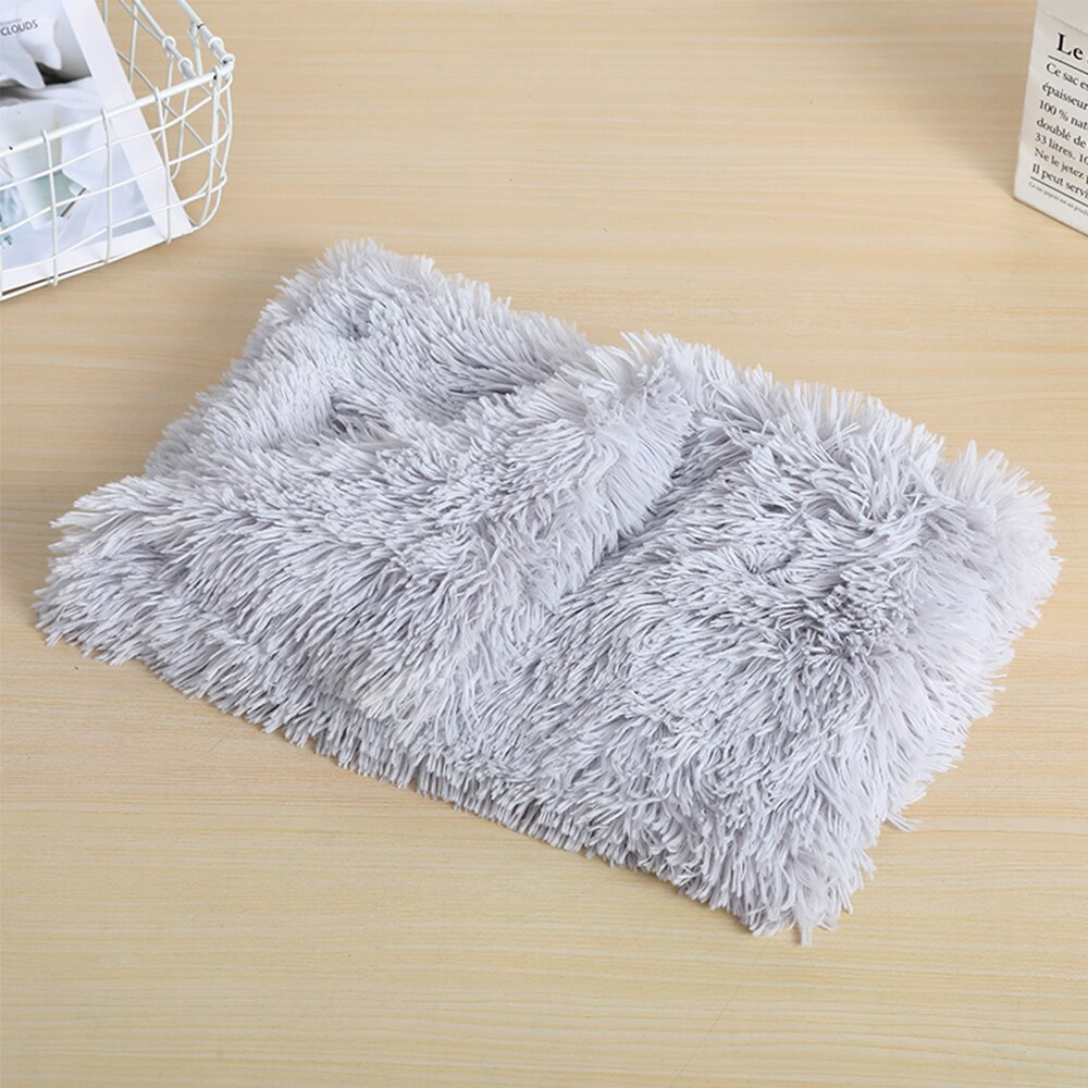 Soft Dog Mat Blanket Fluffy Long Plush Pet Puppy Cat Bed Mattress For Small Medium Dogs Cats Warm Sleeping Cover Dog Supplies