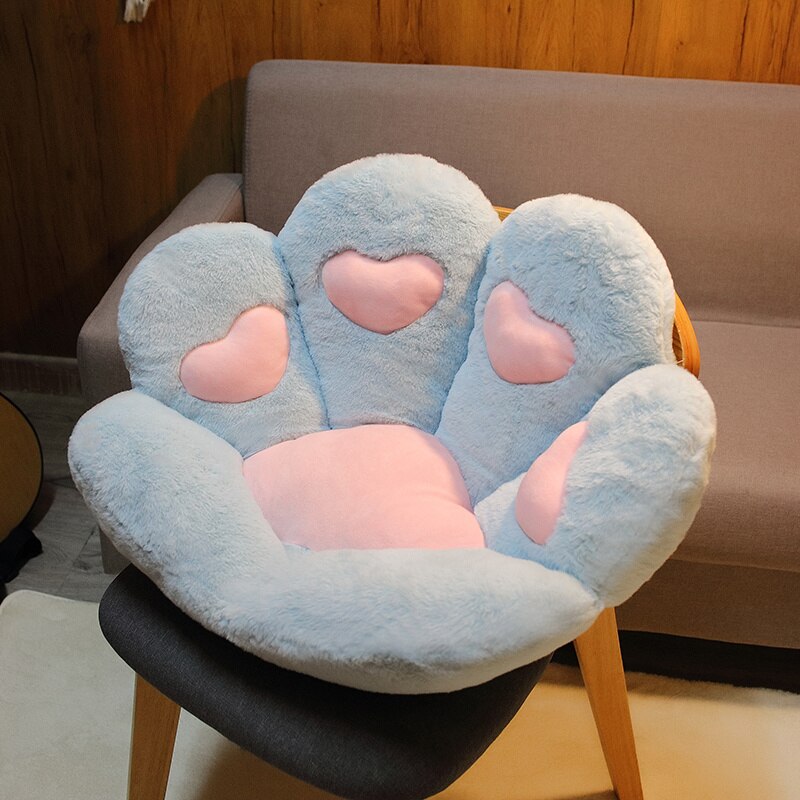 Kawaii Cat Paw Seat Cushion Squishy Giant Stuffed Plush Soft Sofa Indoor Home Chair Decor Pillow Cute Birthday Gift For Girls