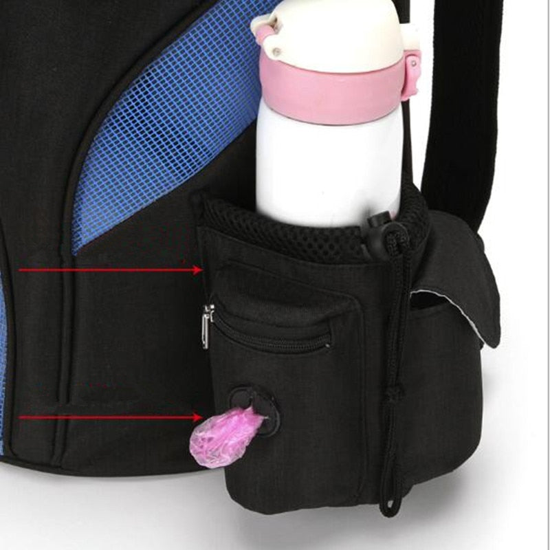 Foldable Pet Carrier Backpack Dog Cat Outdoor Travel Carrier Packbag Portable Zipper Mesh Pet Backpack Pet Out Bag Cat Backpack
