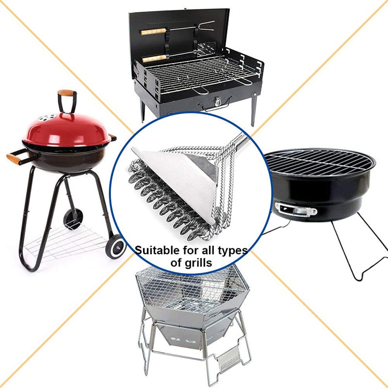 Grill Brush and Scraper, Best BBQ Cleaner, Perfect Tools for All Grill Types, Including Weber, Ideal Barbecue Accessories