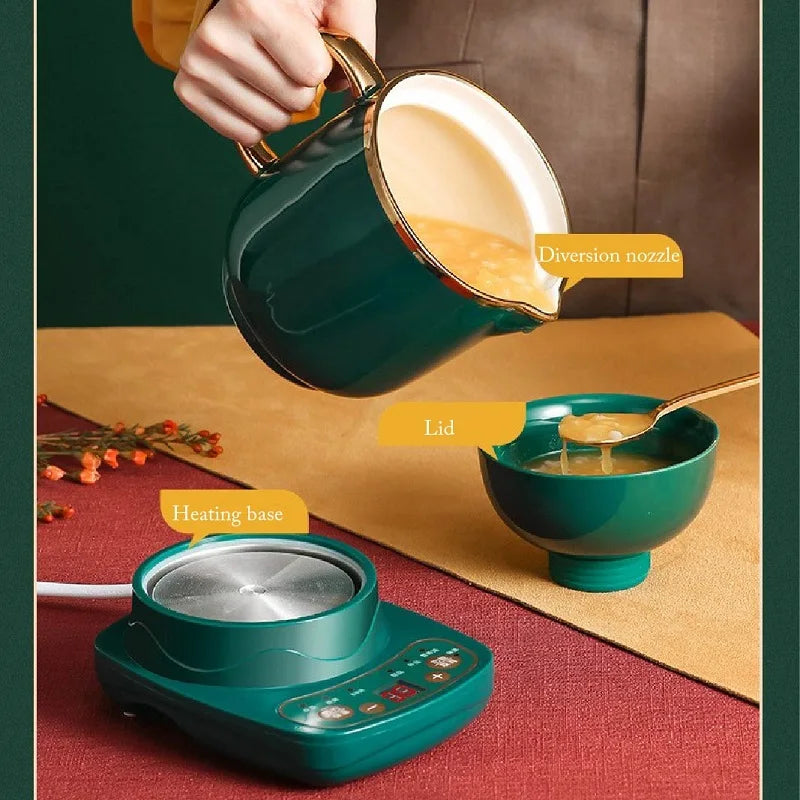 110V/220V Health Cup Home Electric Kettle Heating Cup Office Tea Maker 9.5h Appointment Electric Stew Cup Auto Keep Warm 600ml