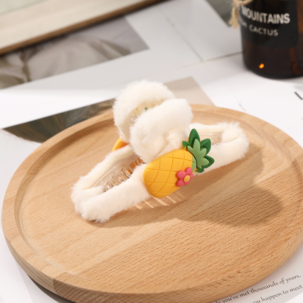 Cute Colorful Soft Plush Hair Claws