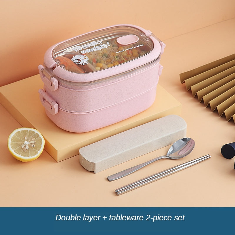 Multi-Layer Bento Box Japanese Style Portable Outdoor 304 Stainless Steel Thermal Lunch Box for Kids with Compartment Food Boxs