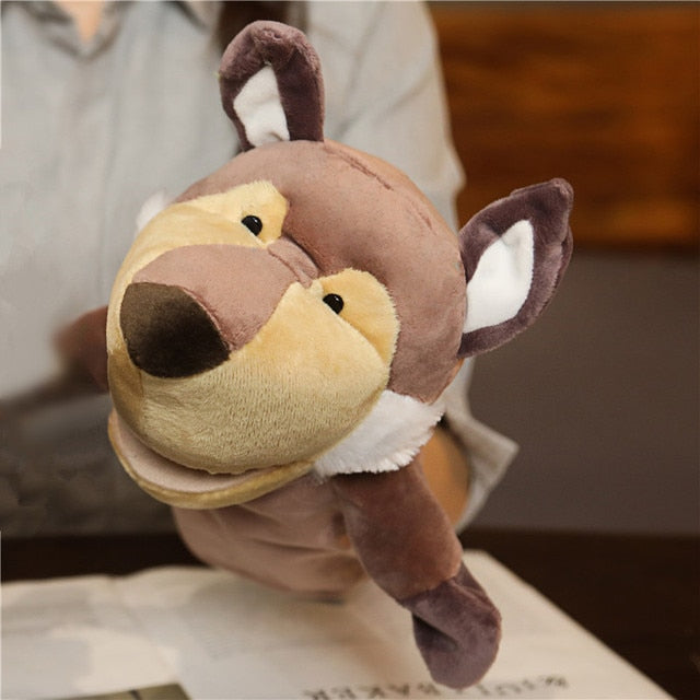 Stuffed Plush Animals Toys Hand Finger Story Puppet Kawaii Dolls Educational Baby Toys Lion Elephant Bunny Monkey Children GIft