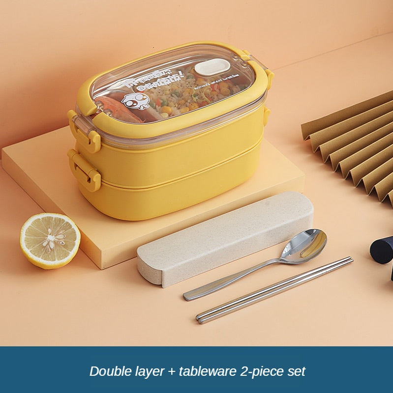Multi-Layer Bento Box Japanese Style Portable Outdoor 304 Stainless Steel Thermal Lunch Box for Kids with Compartment Food Boxs