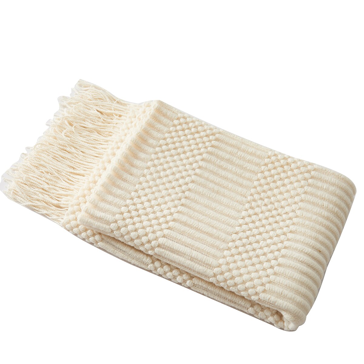 Nordic Knitted Blanket Bed Sofa Throw Blanket With Tassels Solid Colour Leisure Shawl Blanket Travel Air Conditioning Blankets