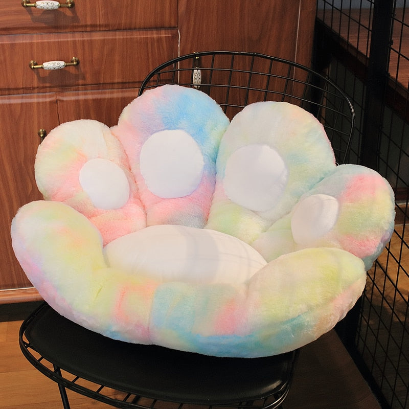 Kawaii Cat Paw Seat Cushion Squishy Giant Stuffed Plush Soft Sofa Indoor Home Chair Decor Pillow Cute Birthday Gift For Girls