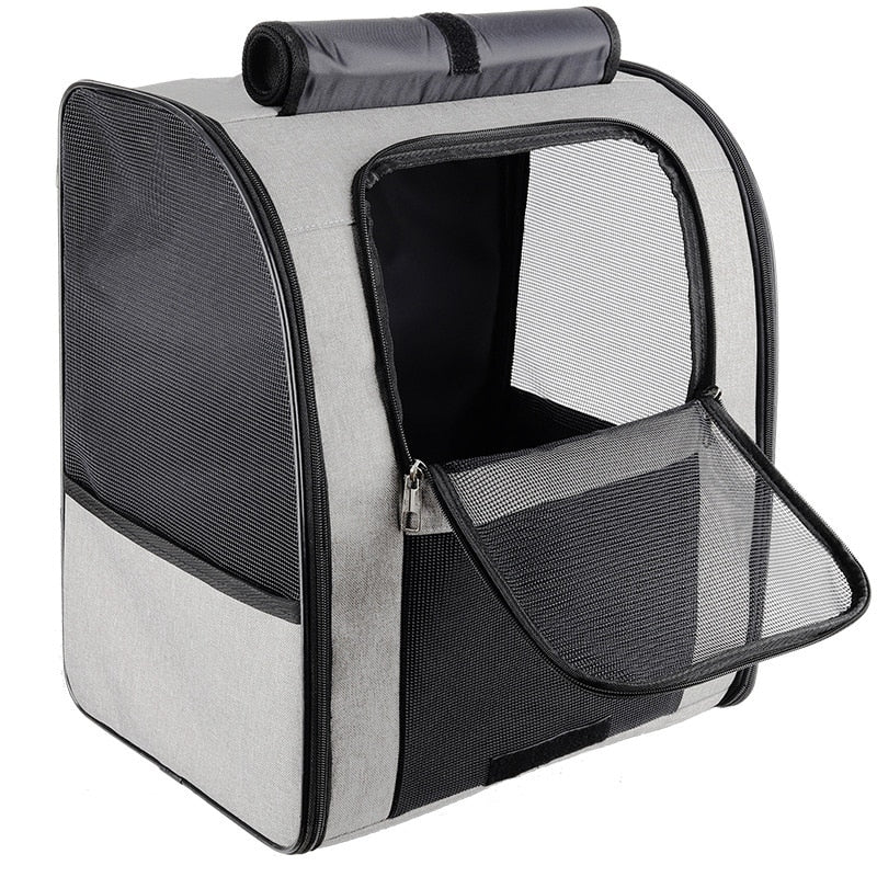 Pet Carrier Bag Cat Bag Pets Backpack Outgoing Carry Cats Double Shoulder Bag Travel Breathable Puppy Bags Carriers Supplies