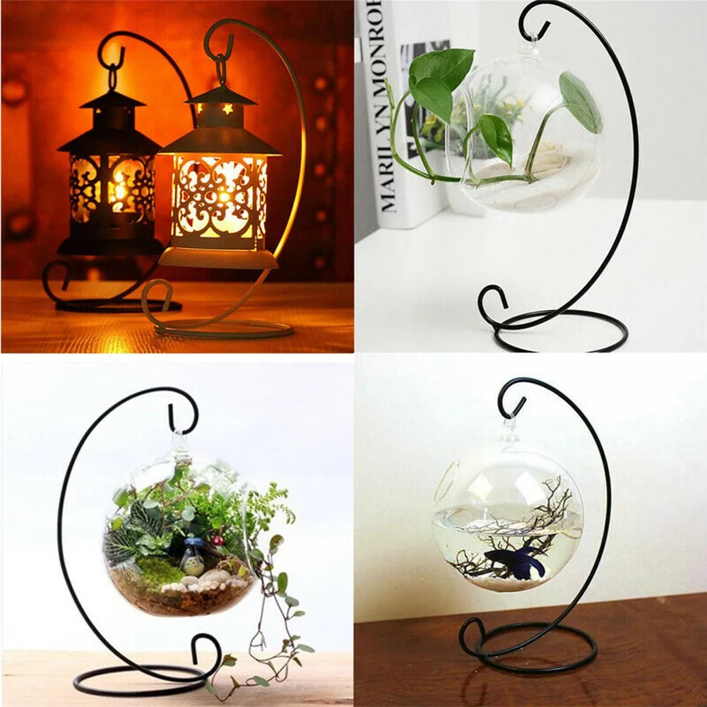 5/10pcs Iron Stand Christmas Hanging Bauble Holder Stand Hanger Tree Plant Light Xmas Gift Iron Holder Flower Basket