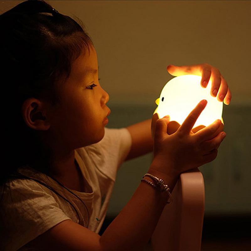Silicone Chicken Egg Touch Sensor LED Night Light - Great for Kids rooms - USB Charge - Night Lamp
