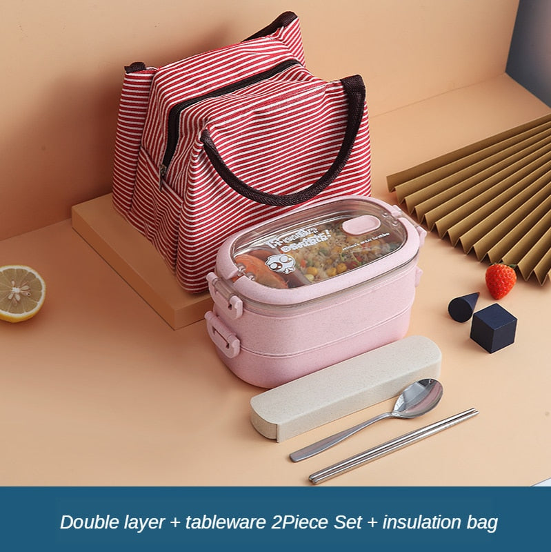 Multi-Layer Bento Box Japanese Style Portable Outdoor 304 Stainless Steel Thermal Lunch Box for Kids with Compartment Food Boxs