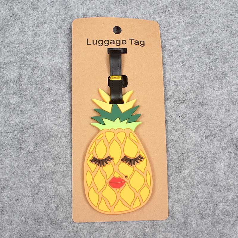 Pineapple Travel Accessories Creative Luggage Tag Silica Gel Suitcase ID Tags