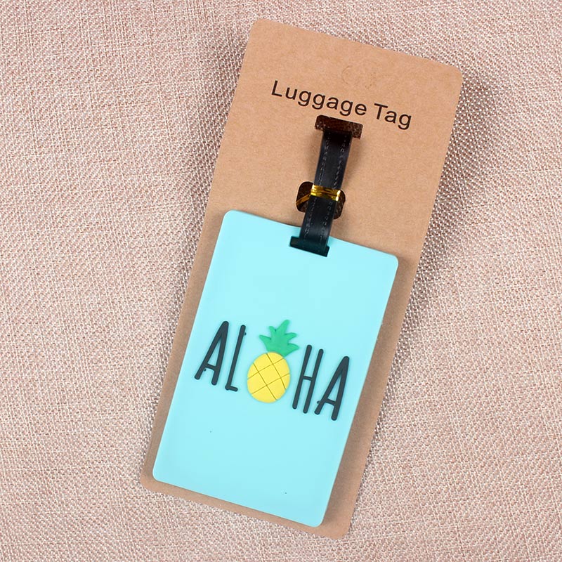 Pineapple Travel Accessories Creative Luggage Tag Silica Gel Suitcase ID Tags