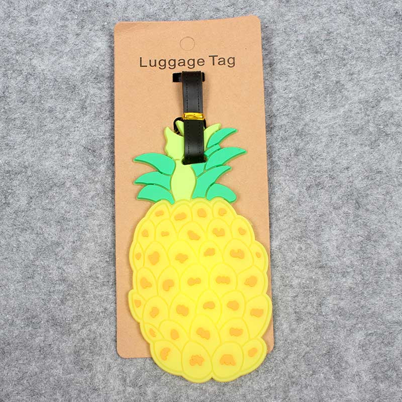 Pineapple Travel Accessories Creative Luggage Tag Silica Gel Suitcase ID Tags