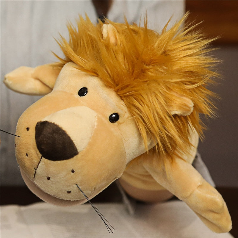 Stuffed Plush Animals Toys Hand Finger Story Puppet Kawaii Dolls Educational Baby Toys Lion Elephant Bunny Monkey Children GIft