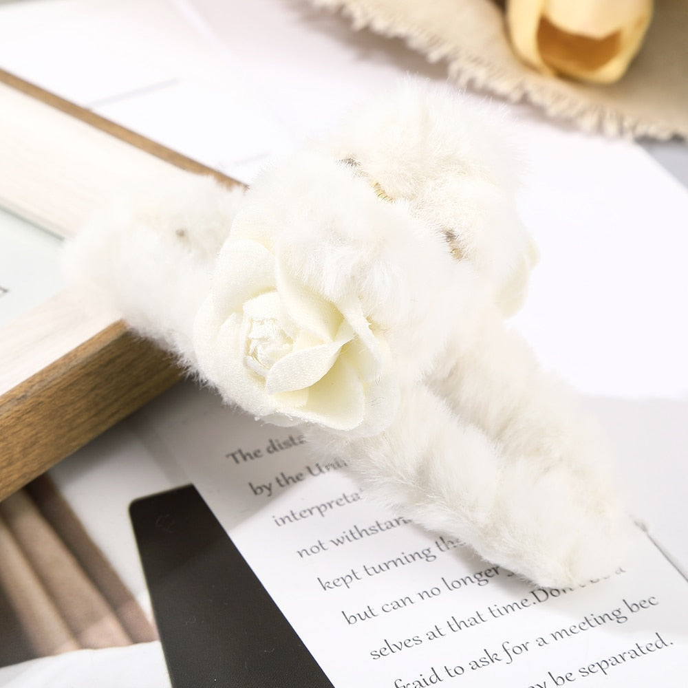 Cute Colorful Soft Plush Hair Claws