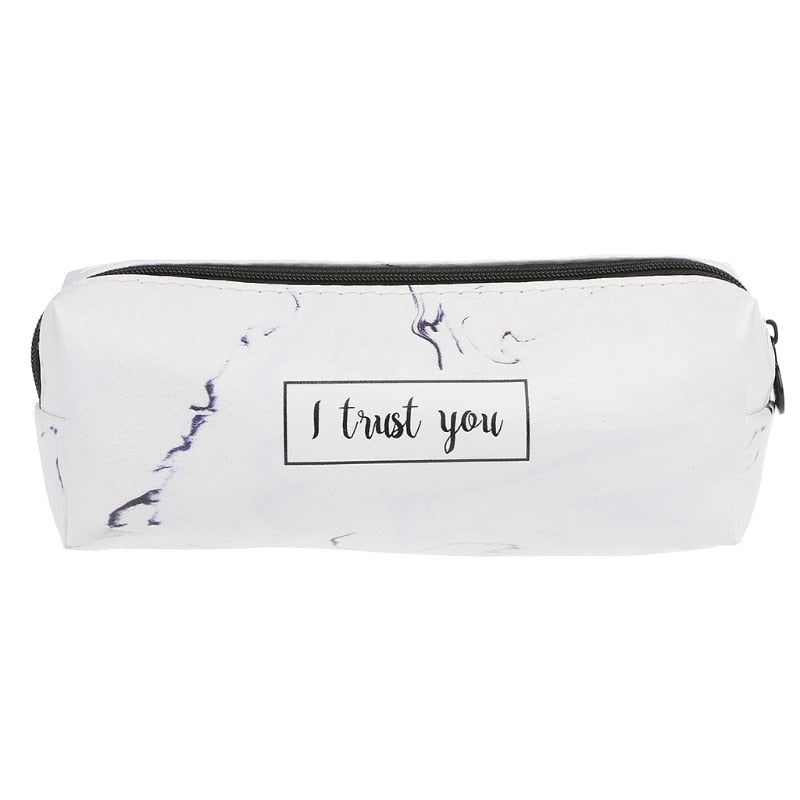 Marble Pencil Case Stationery School Supplies Storage Pencil Cases School Tools