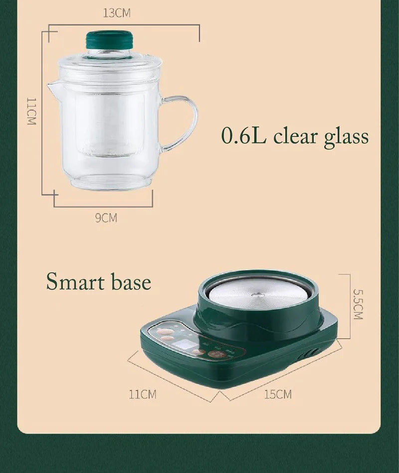 110V/220V Health Cup Home Electric Kettle Heating Cup Office Tea Maker 9.5h Appointment Electric Stew Cup Auto Keep Warm 600ml