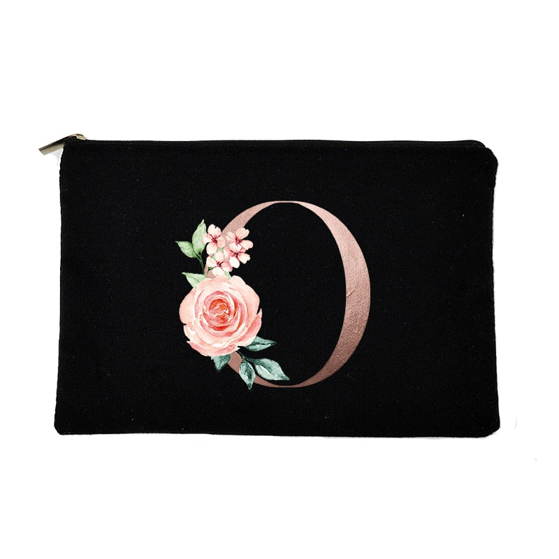 Letter Print Women Cosmetic Bag Bridesmaid MakeUp Case Beauty Toiletries Organizer Wash Storage Pouch Wedding Party Bride Gifts