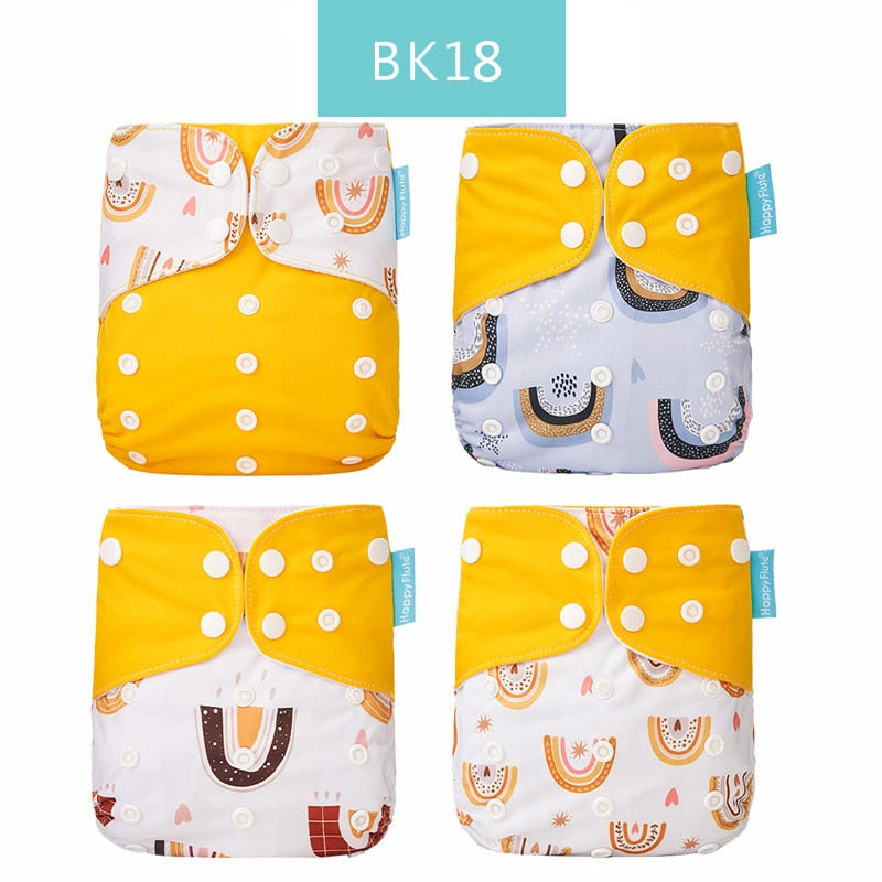 Baby Nappy 4Pcs/Set Diaper Cover Waterproof&Reusable Cloth Diaper