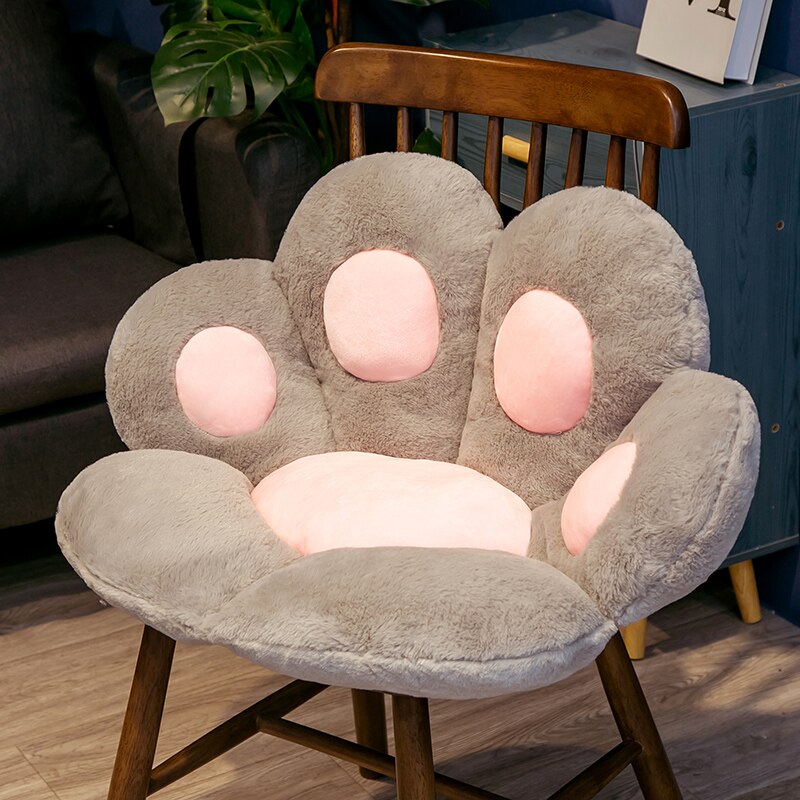 Kawaii Cat Paw Seat Cushion Squishy Giant Stuffed Plush Soft Sofa Indoor Home Chair Decor Pillow Cute Birthday Gift For Girls