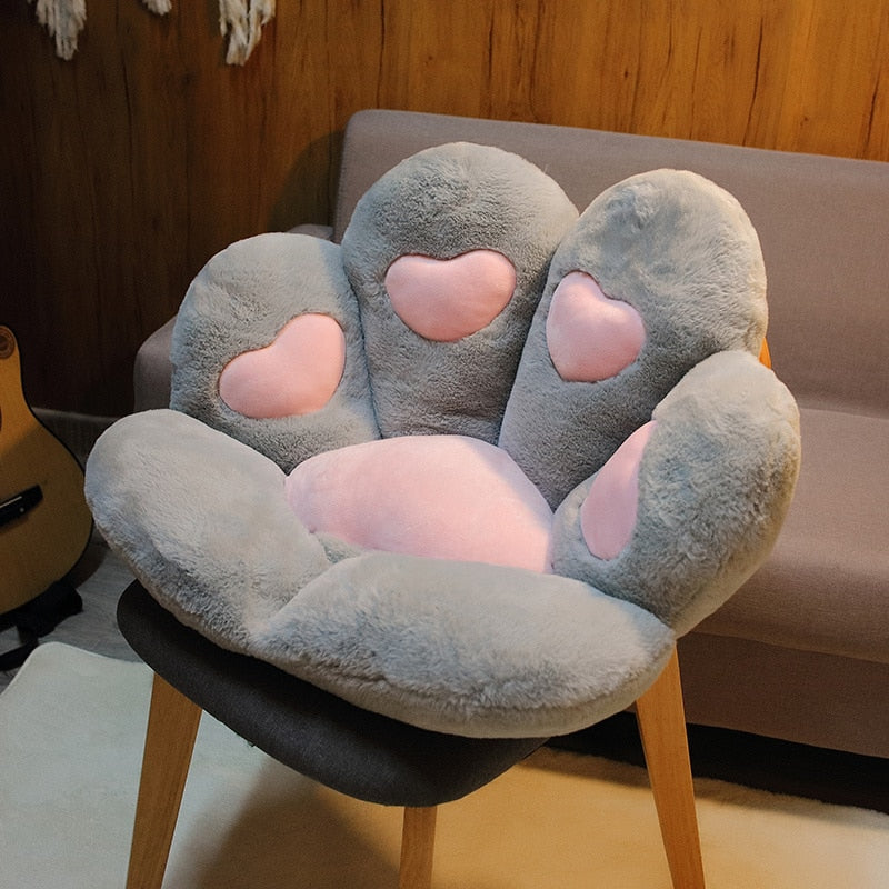 Kawaii Cat Paw Seat Cushion Squishy Giant Stuffed Plush Soft Sofa Indoor Home Chair Decor Pillow Cute Birthday Gift For Girls