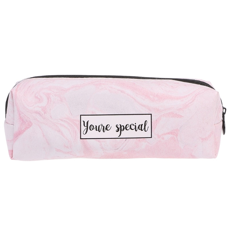 Marble Pencil Case Stationery School Supplies Storage Pencil Cases School Tools